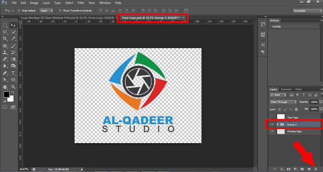 Download Logo Mockup Template 3d Glass Window Psd Free Download Al Qadeer Studio PSD Mockup Templates