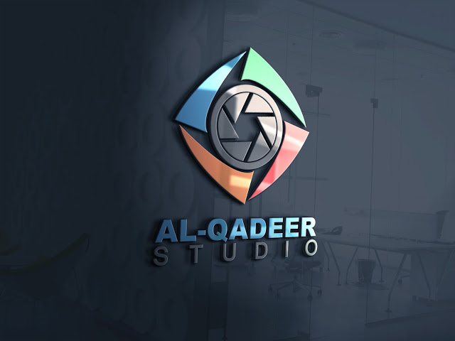 Download Logo Mockup Template 3D Glass Window PSD Free Download - Al Qadeer Studio
